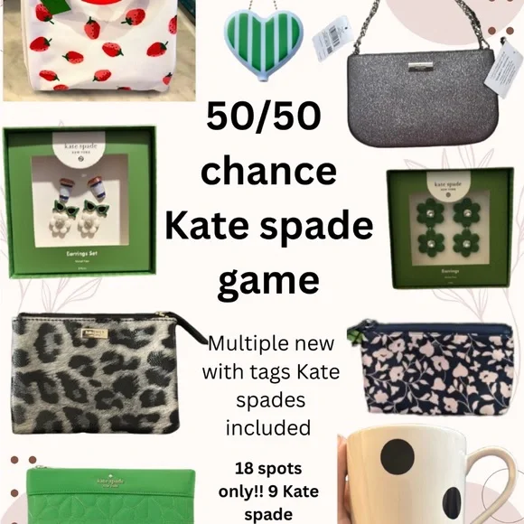 50/50 KATE SPADE GAME! - Picture 1 of 10